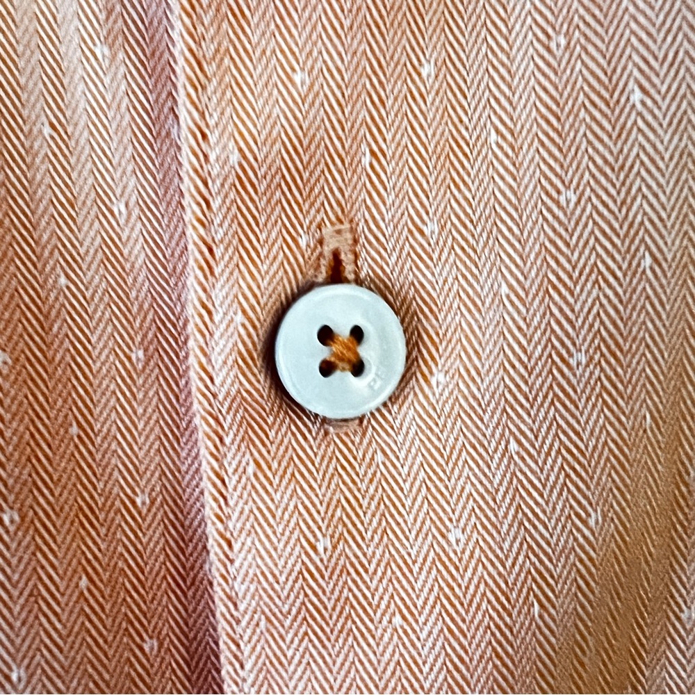 Original Penguin Textured Orange Button-Down Shirt Men’s Size 16.5 / 34–35 or L - Picture 3 of 10